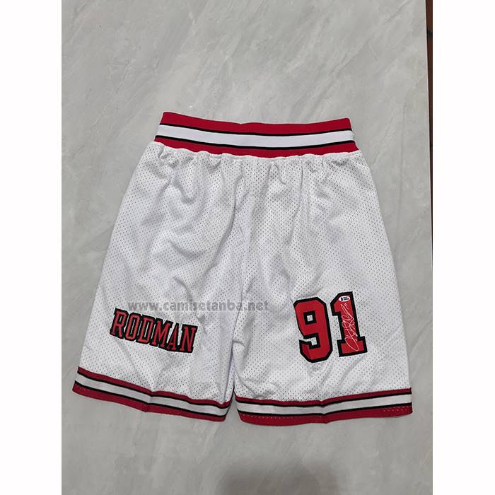 Pantalone Chicago Bulls Mitchell & Ness Just Don 1996-97 Blanco